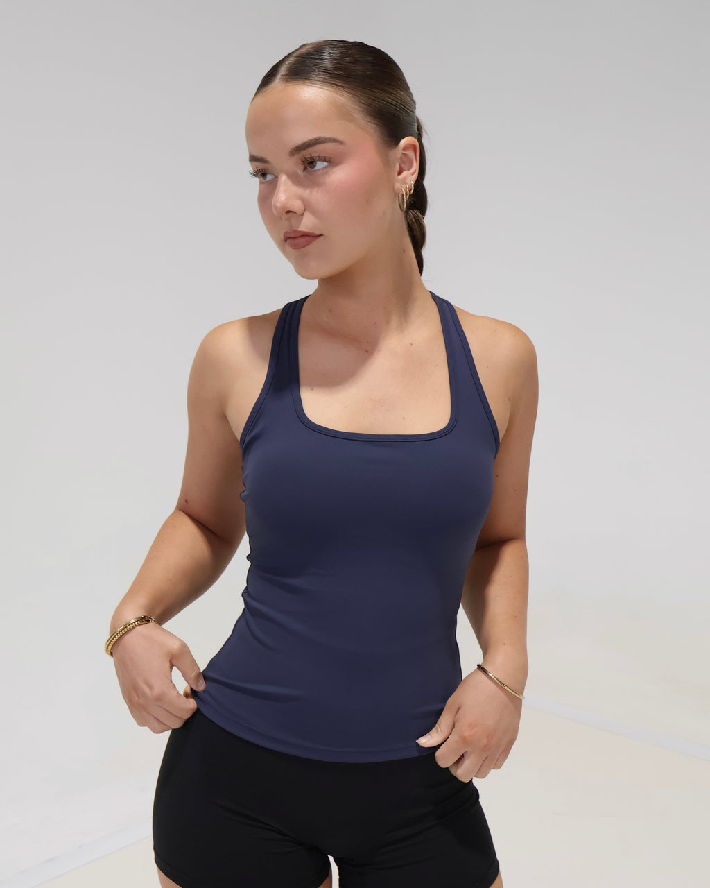 Active Racer Singlet | Steel Blue