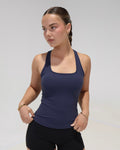 Active Racer Singlet | Steel Blue
