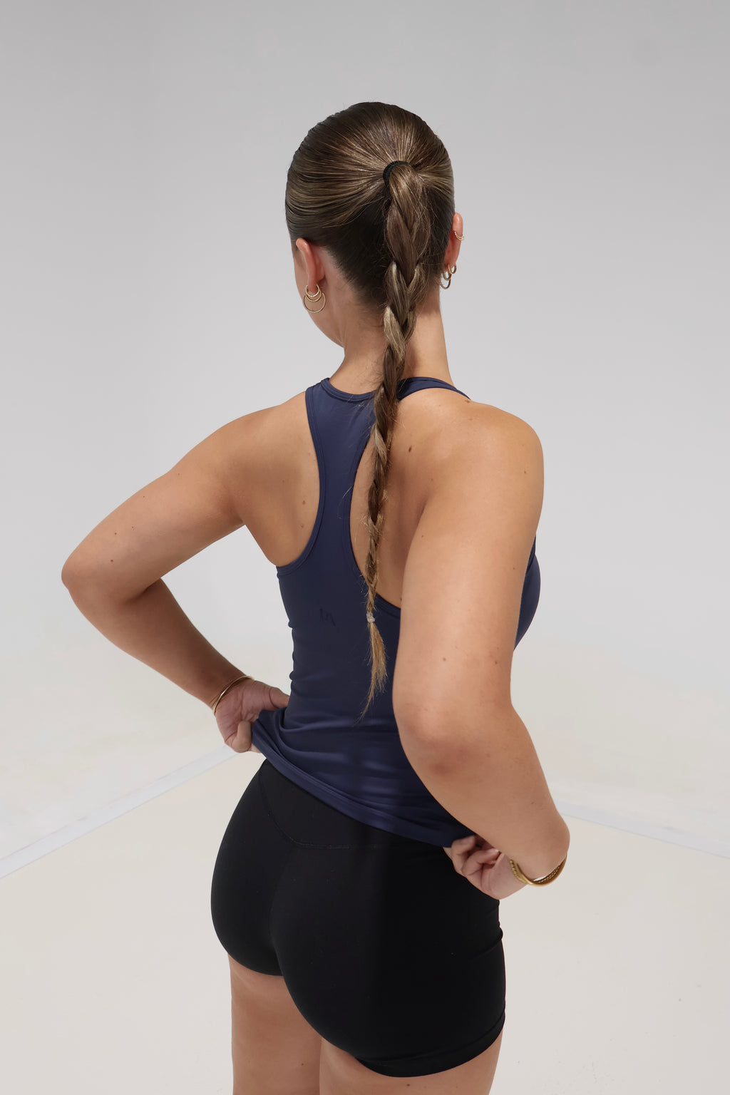 Active Racer Singlet | Steel Blue