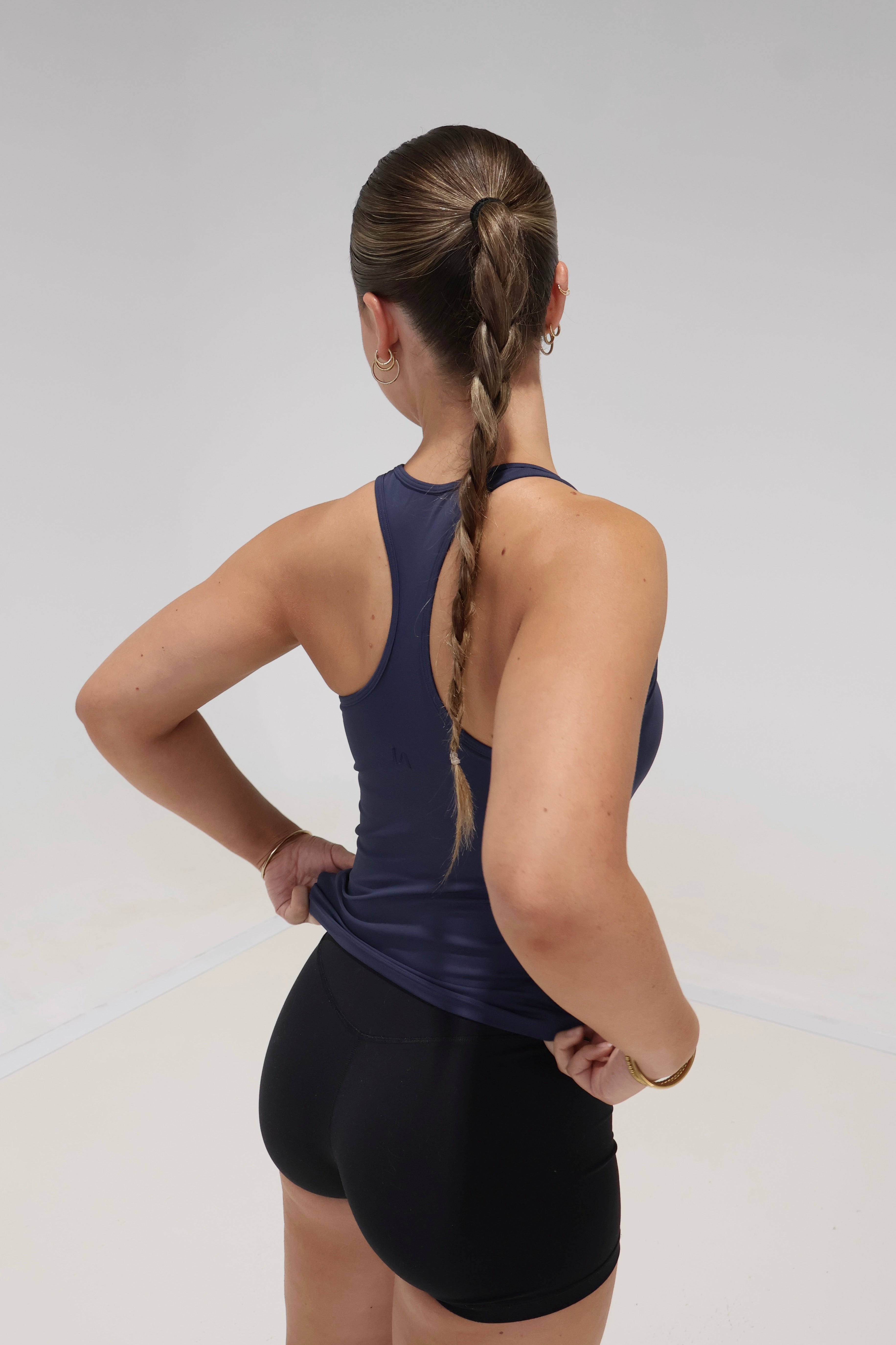 Active Racer Singlet | Steel Blue