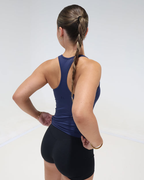 Active Racer Singlet | Steel Blue