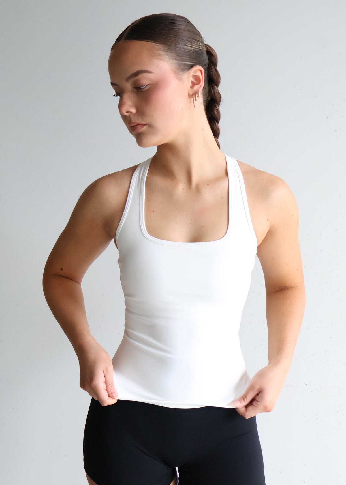 Active Racer Singlet | White