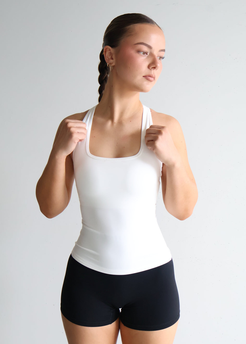 Active Racer Singlet | White