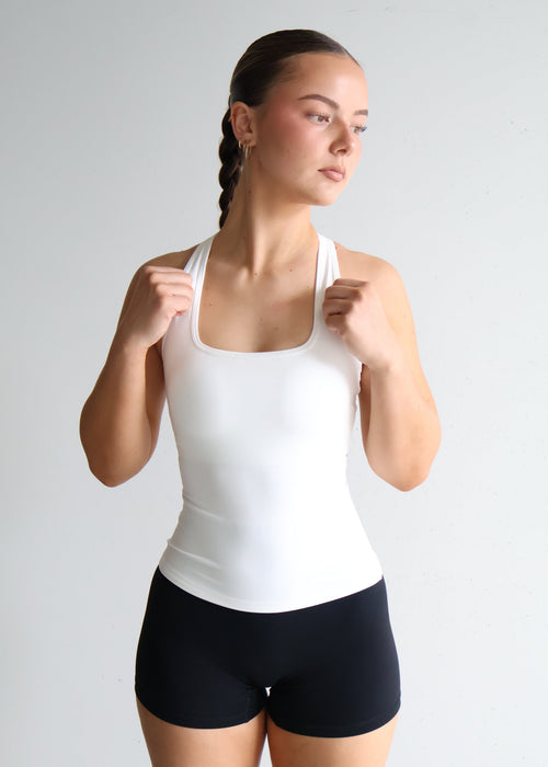 Active Racer Singlet | White