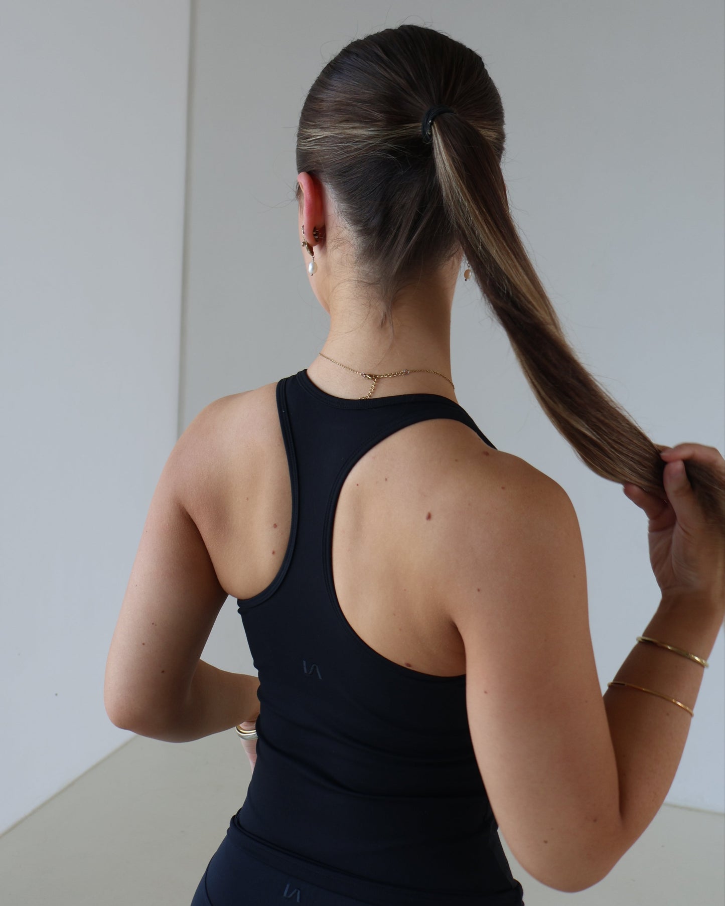 Active Racer Singlet - Black