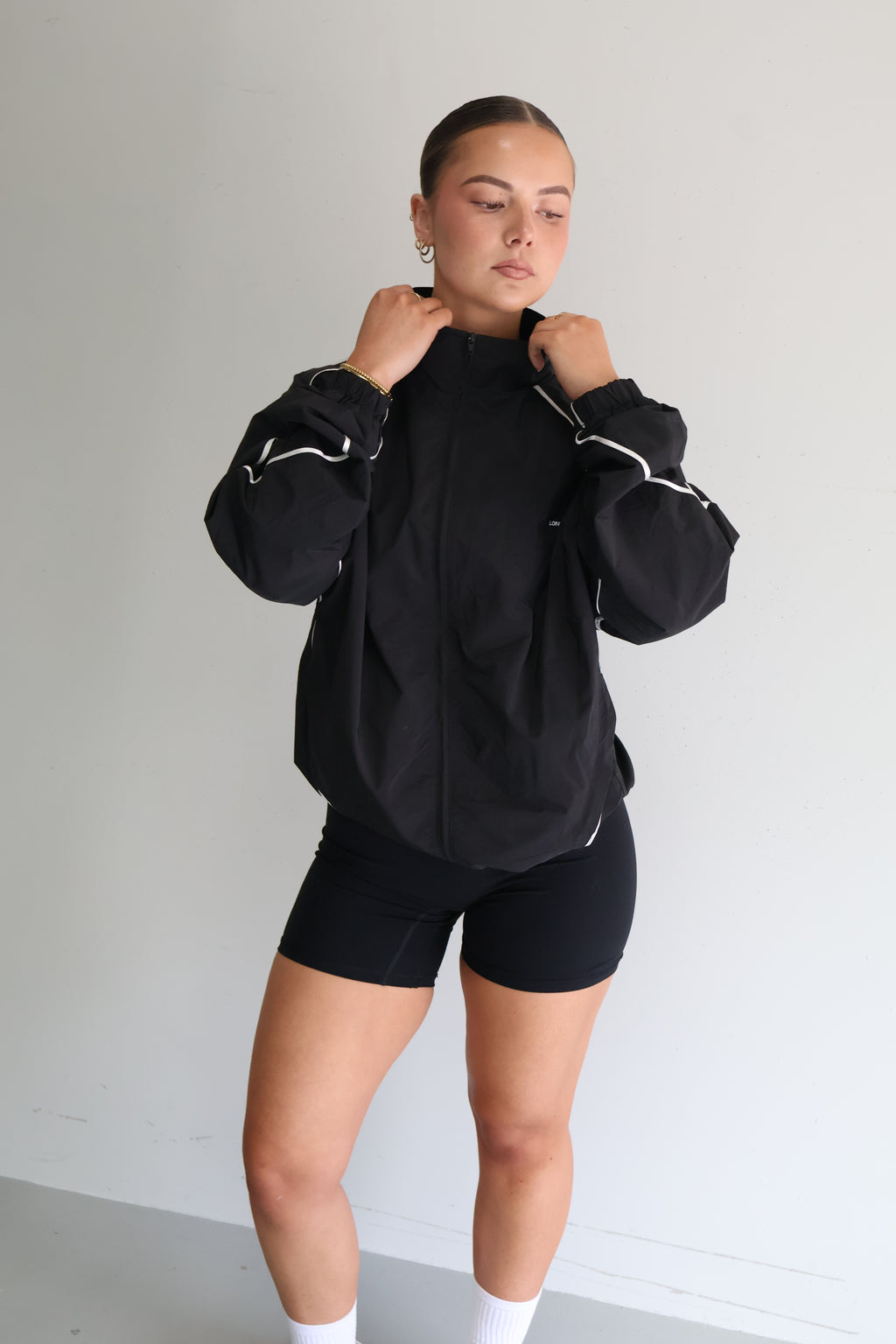 Oversized Windbreaker | Black
