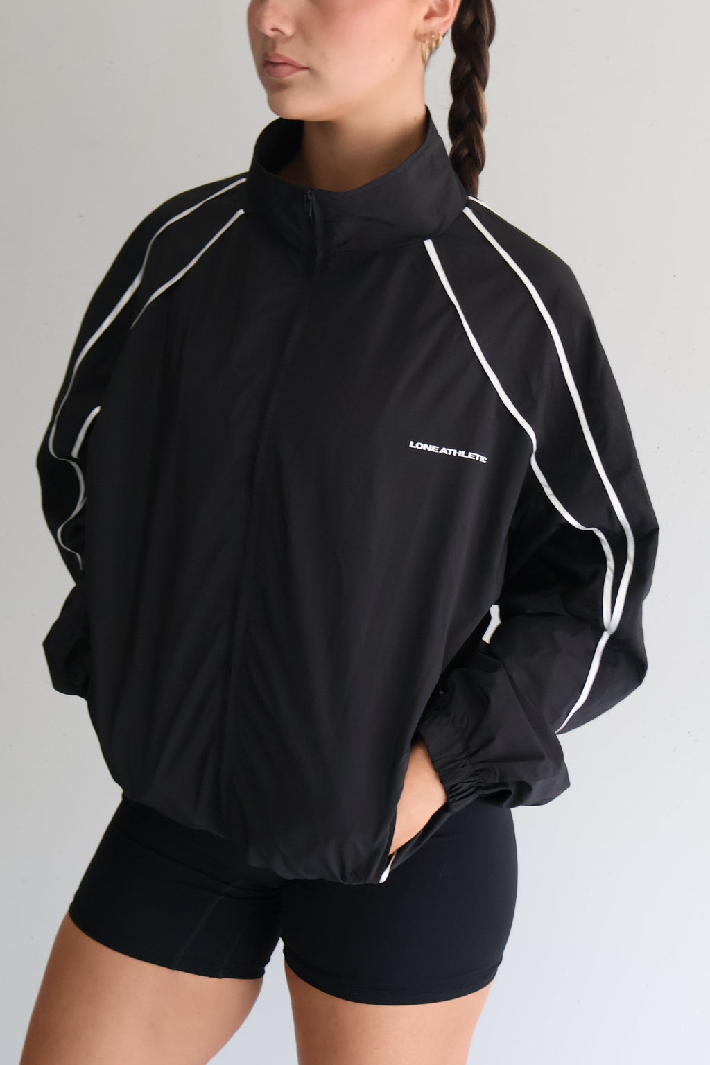 Oversized Windbreaker | Black
