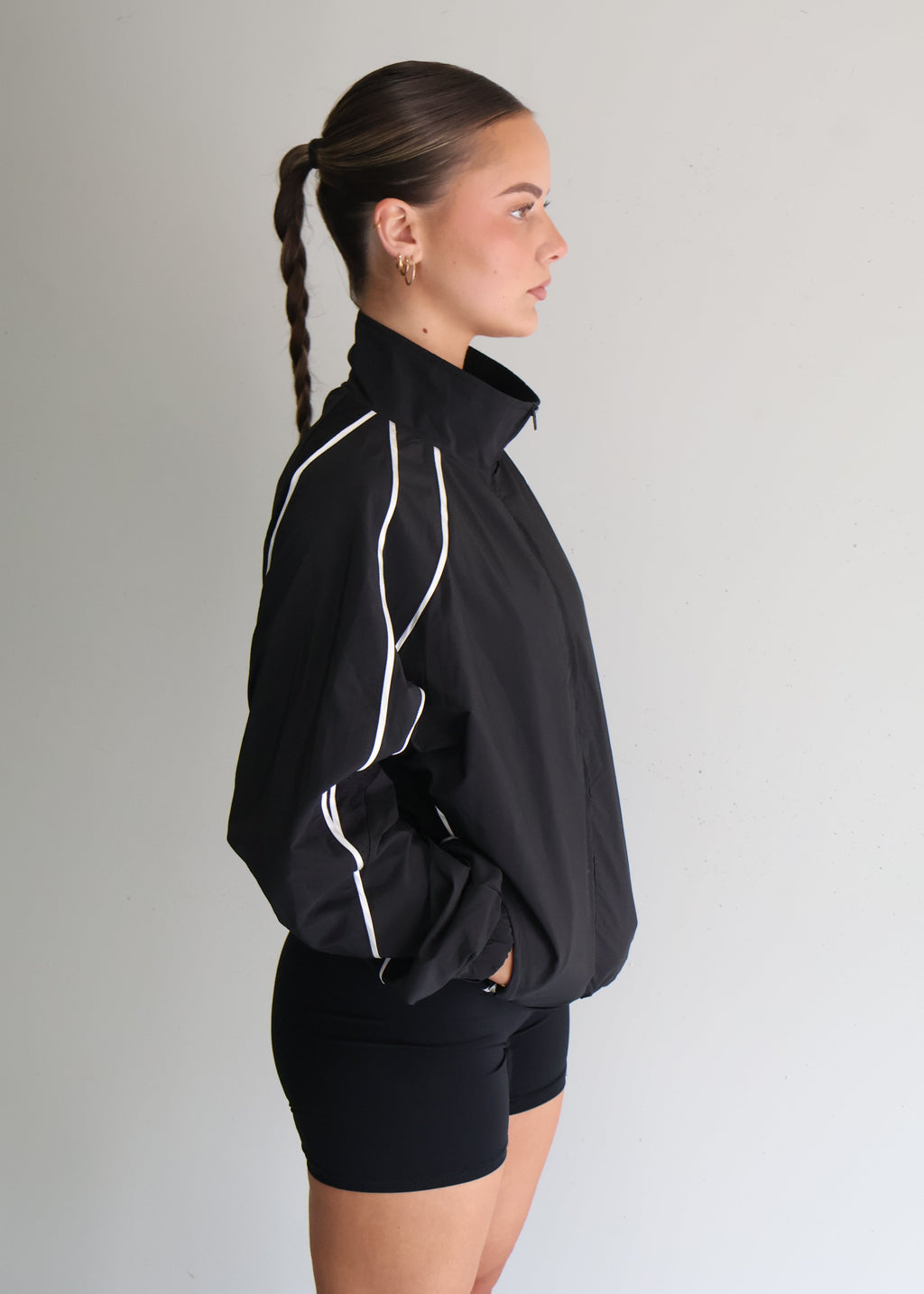 Oversized Windbreaker | Black