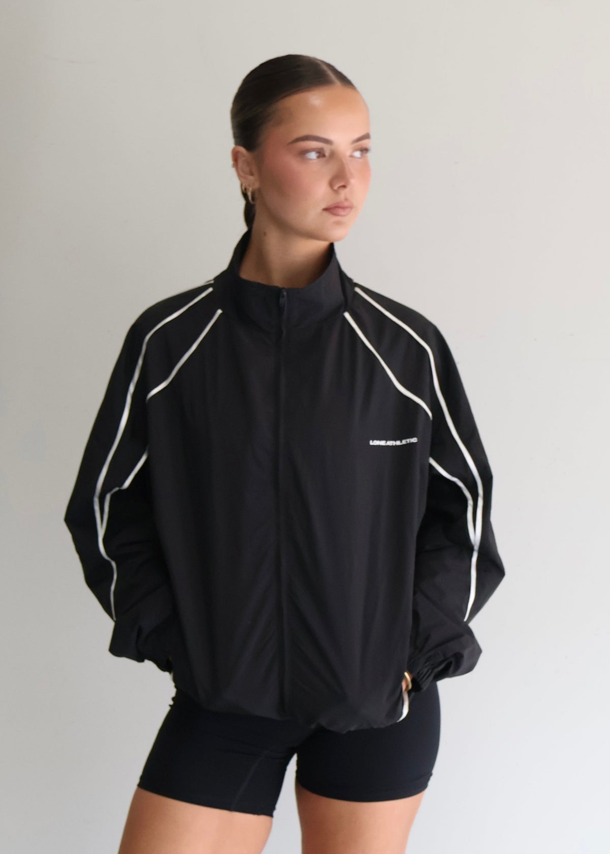 Oversized Windbreaker | Black