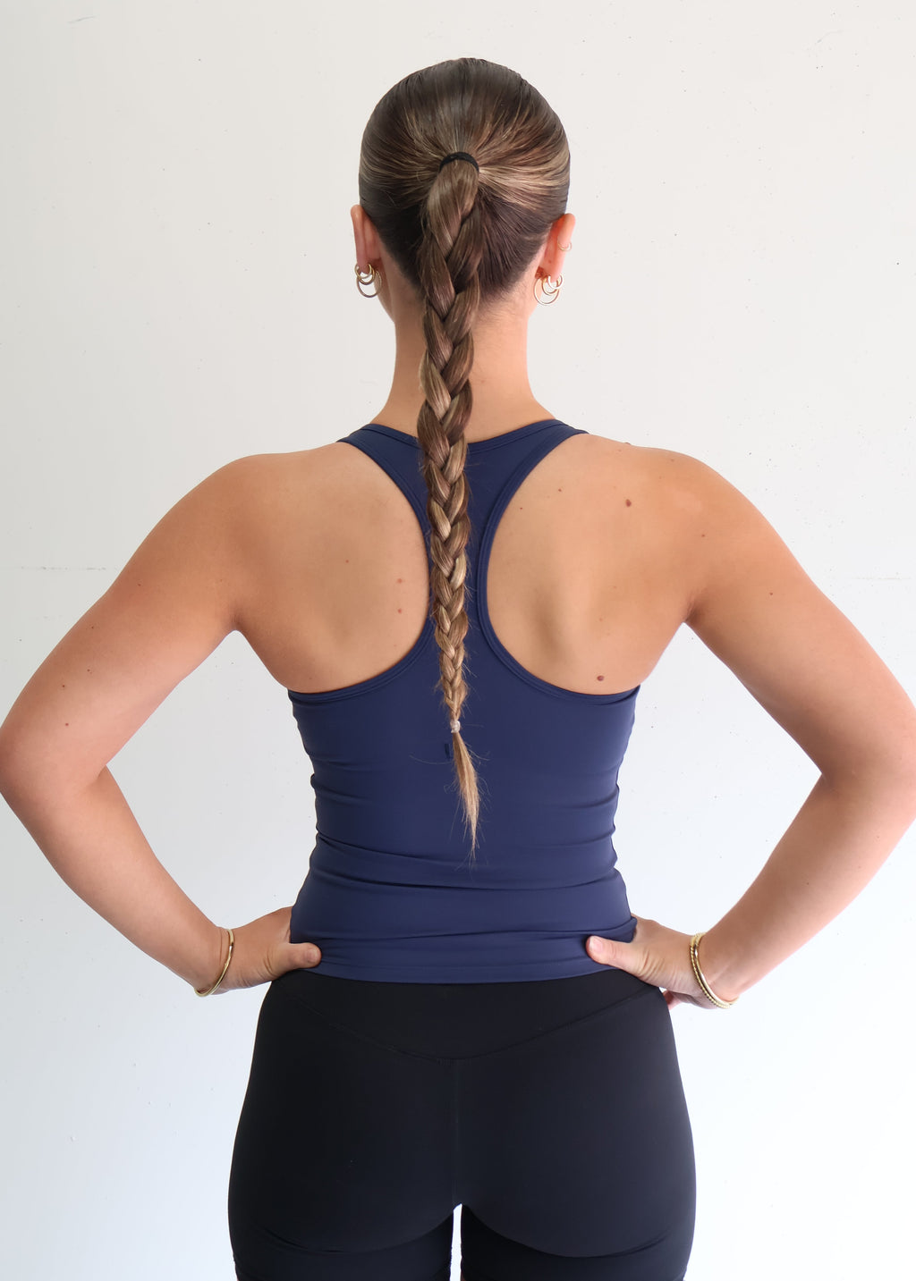 Active Racer Singlet | Steel Blue