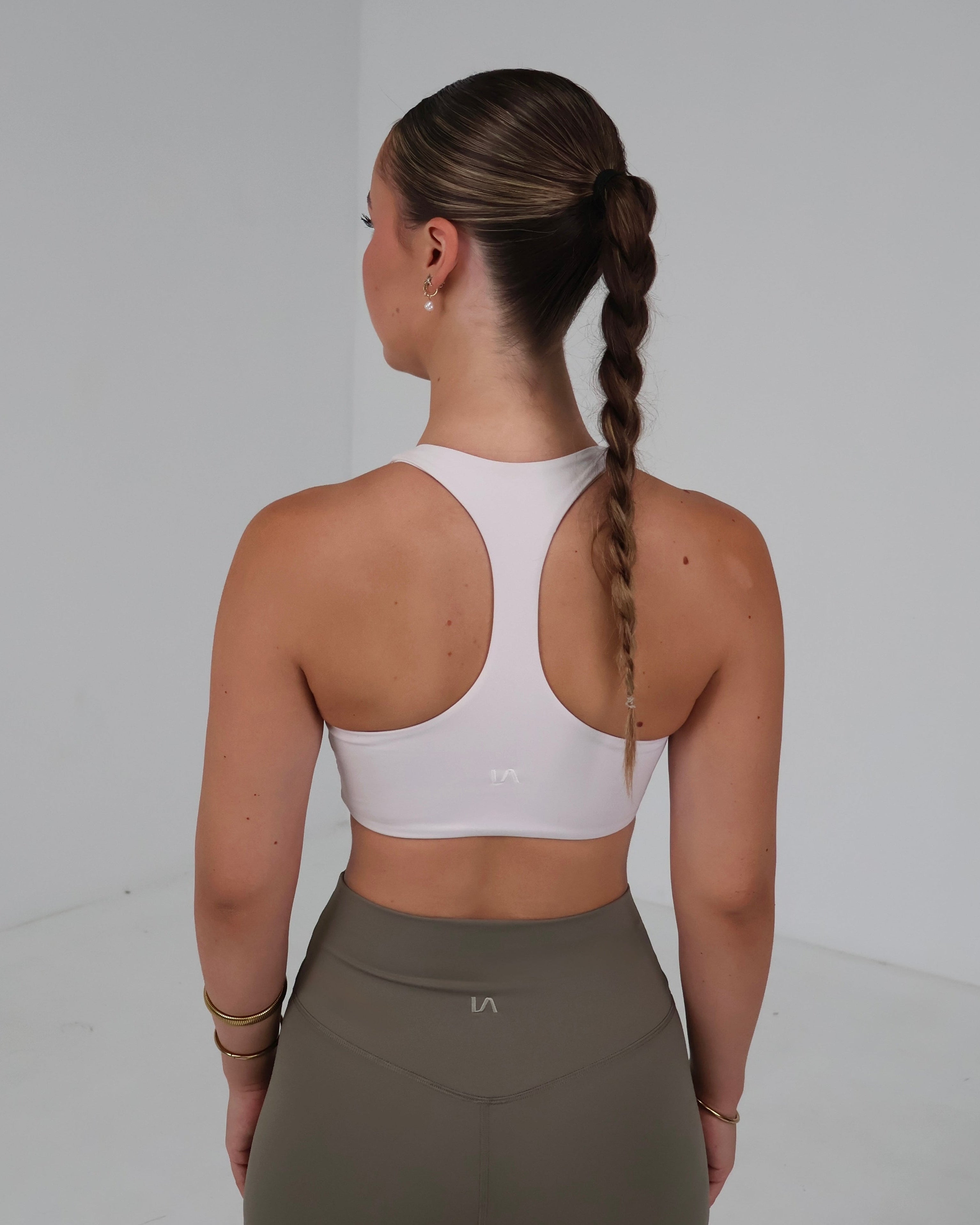 Racer Sports Bra | Vanilla