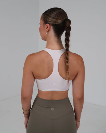 Racer Sports Bra | Vanilla