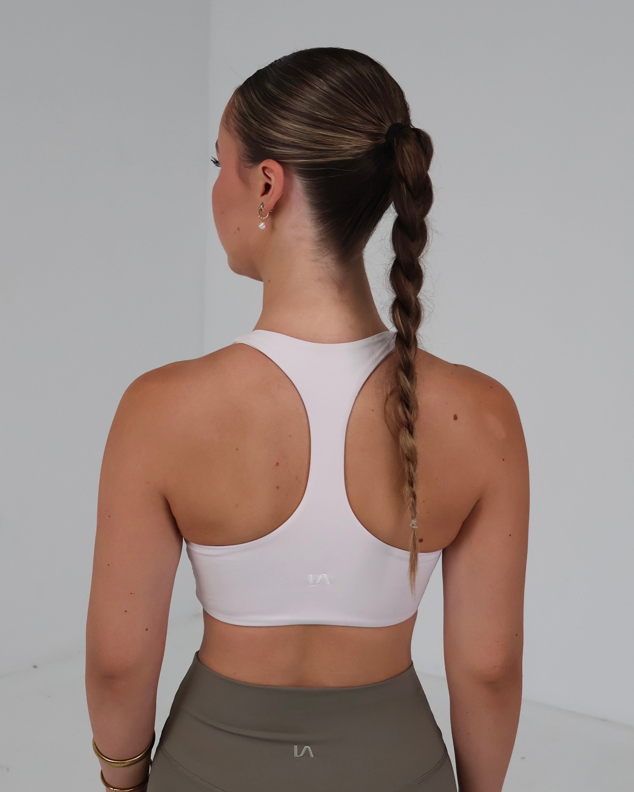 Racer Sports Bra | Vanilla