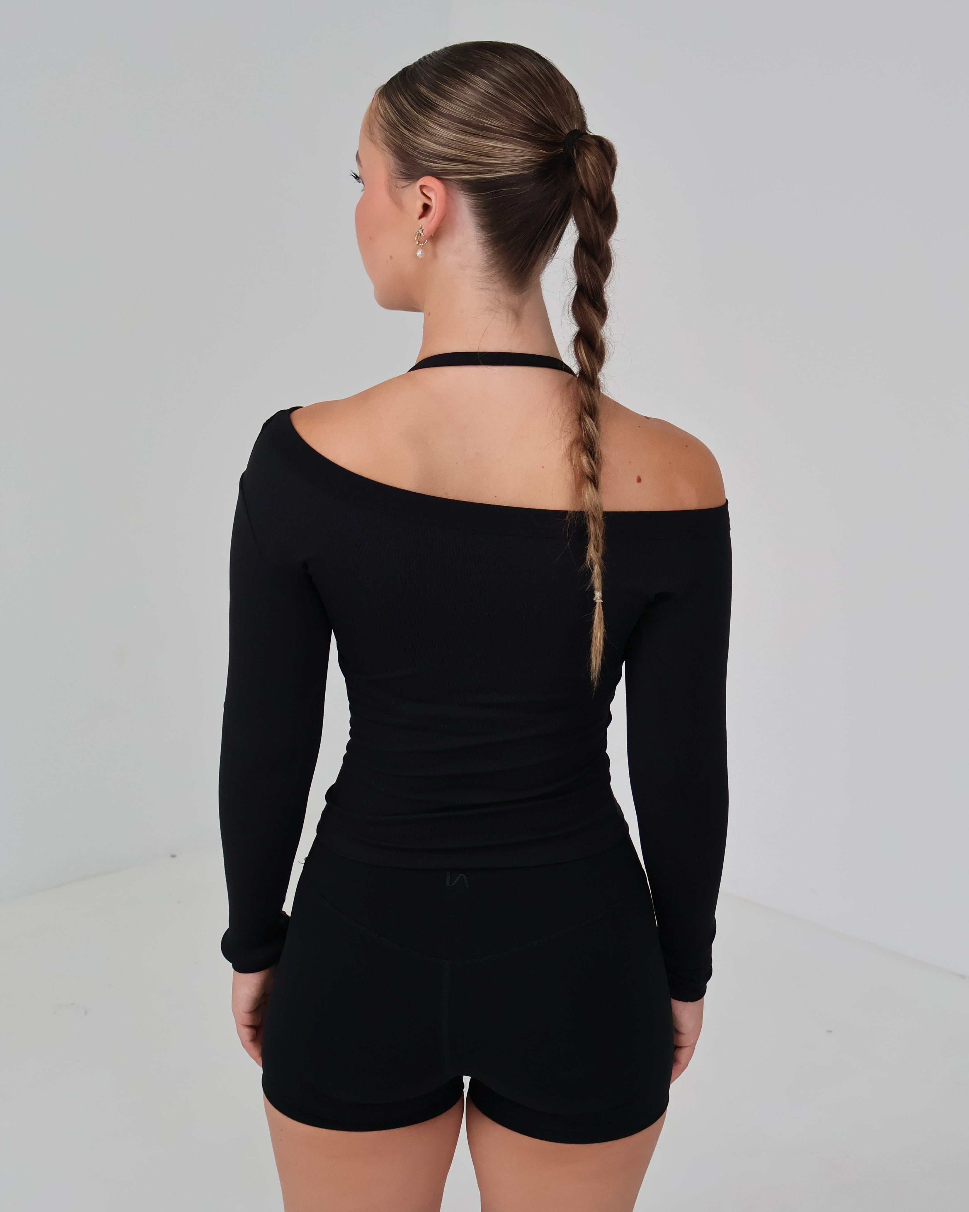 Boat Neck Long Sleeve | Black