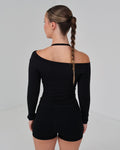 Boat Neck Long Sleeve | Black