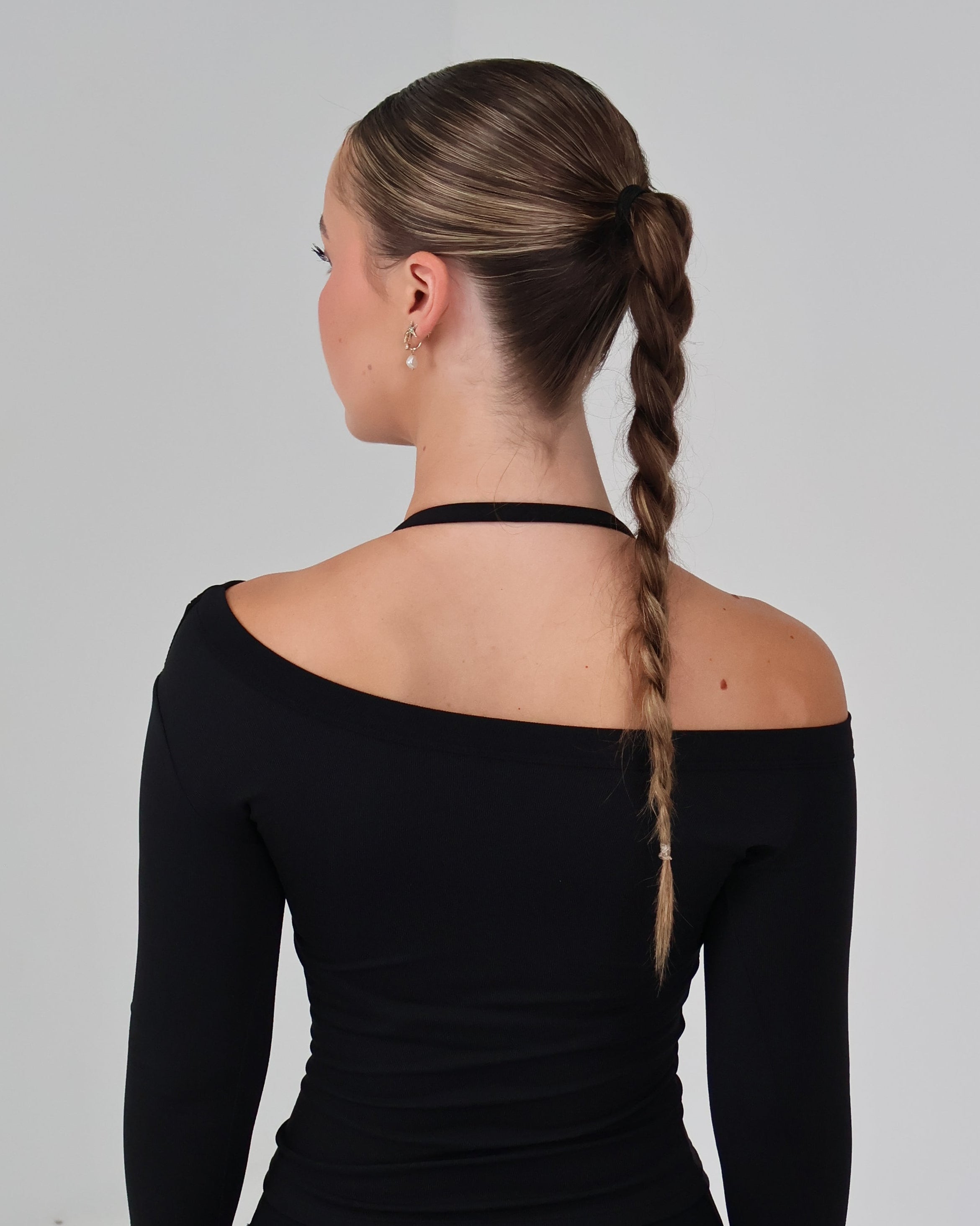 Boat Neck Long Sleeve | Black