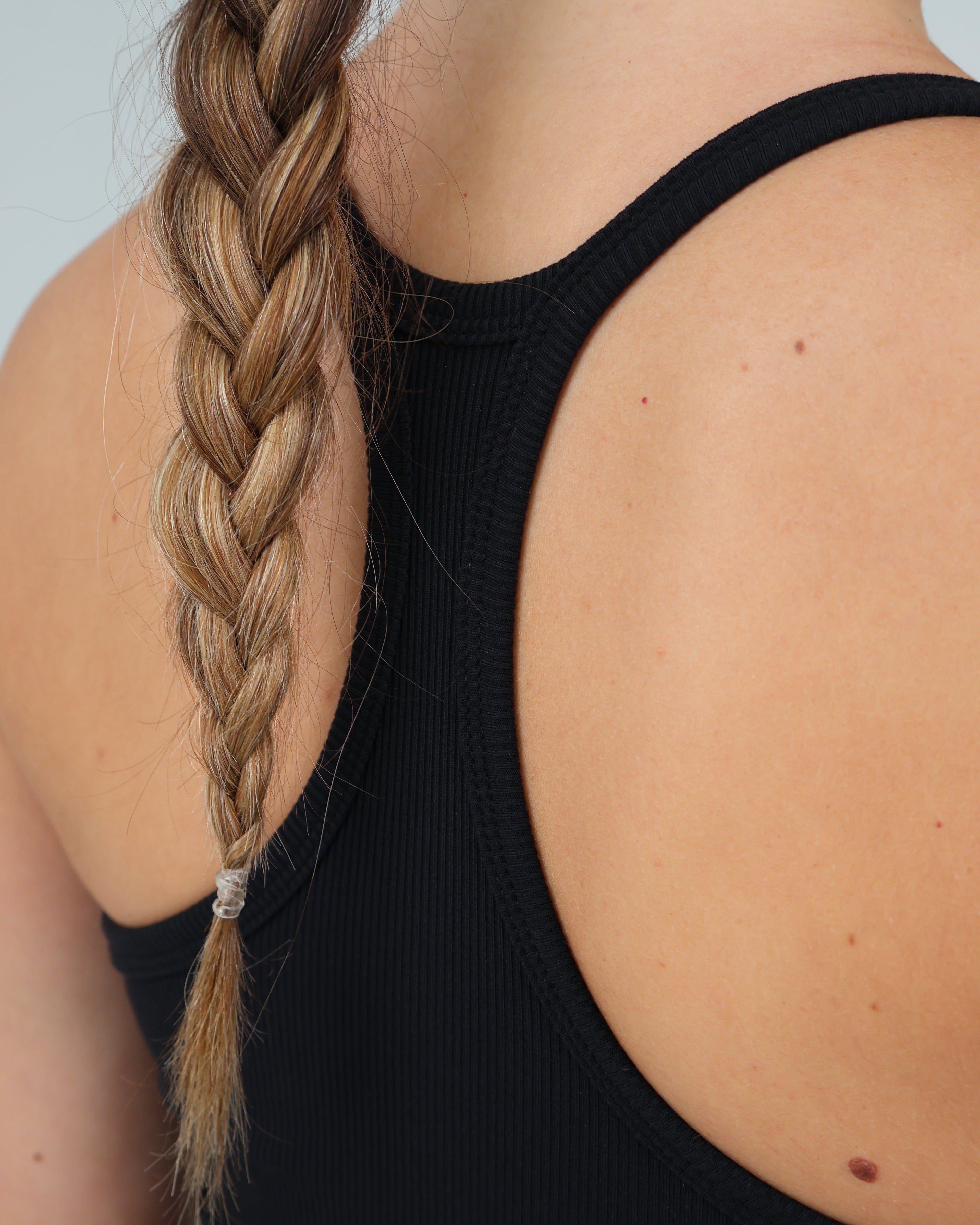 Ribbed Tank | Black