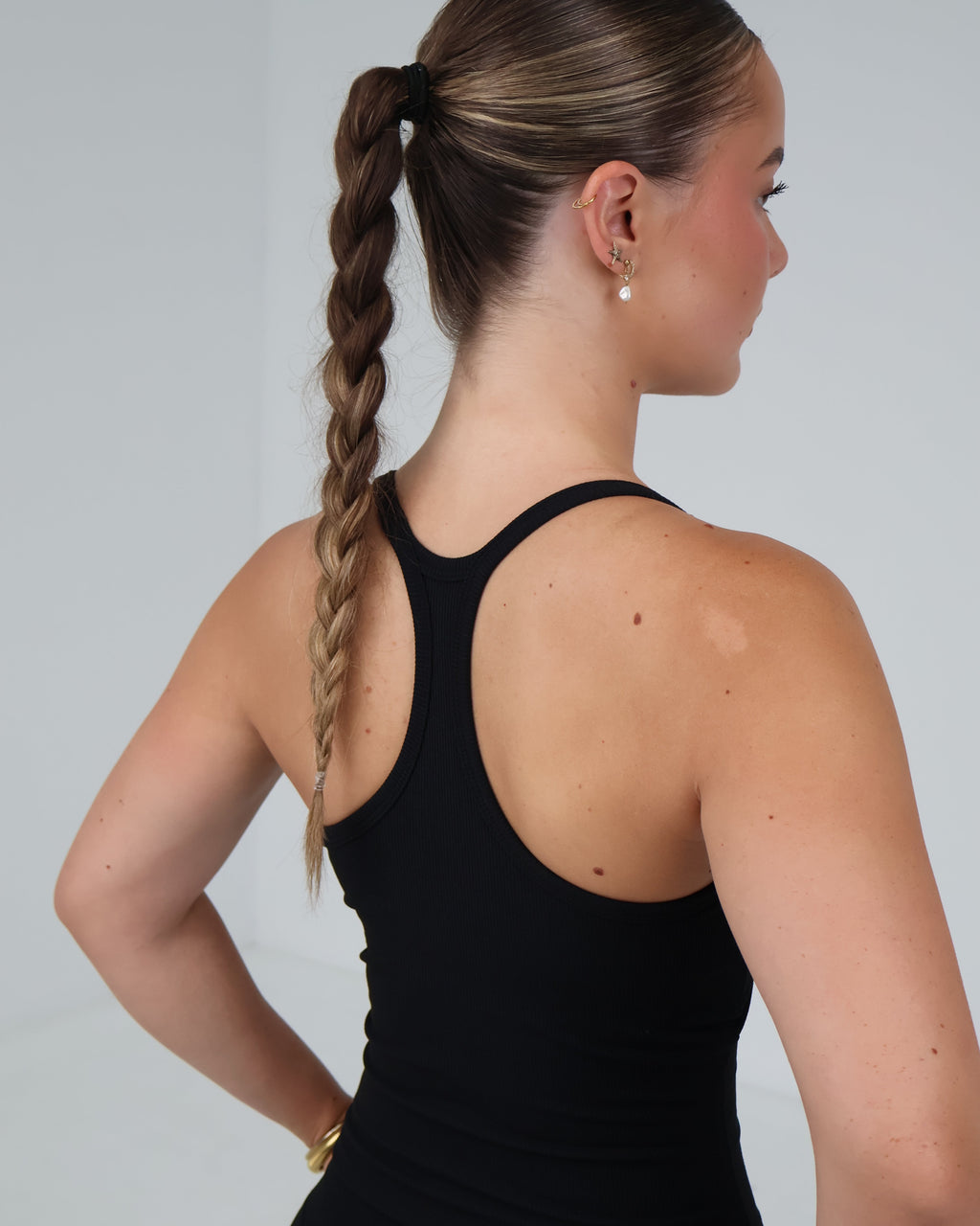 Ribbed Tank | Black