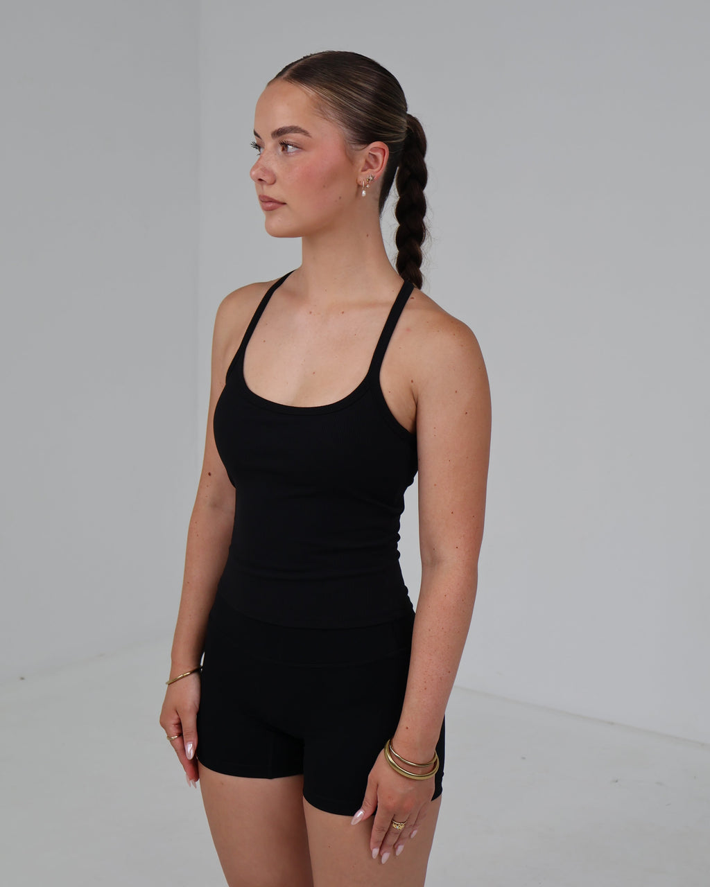 Ribbed Tank | Black