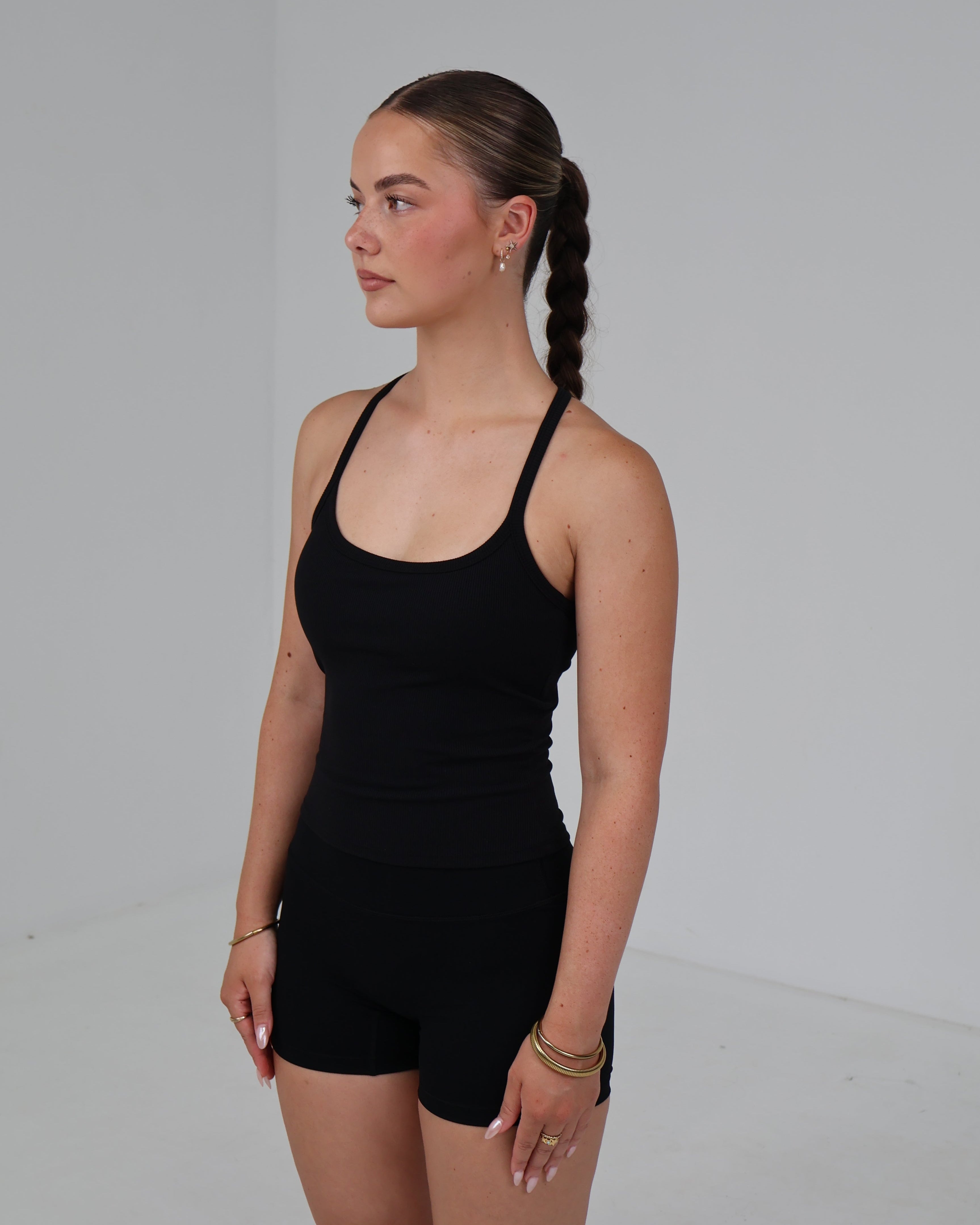 Ribbed Tank | Black