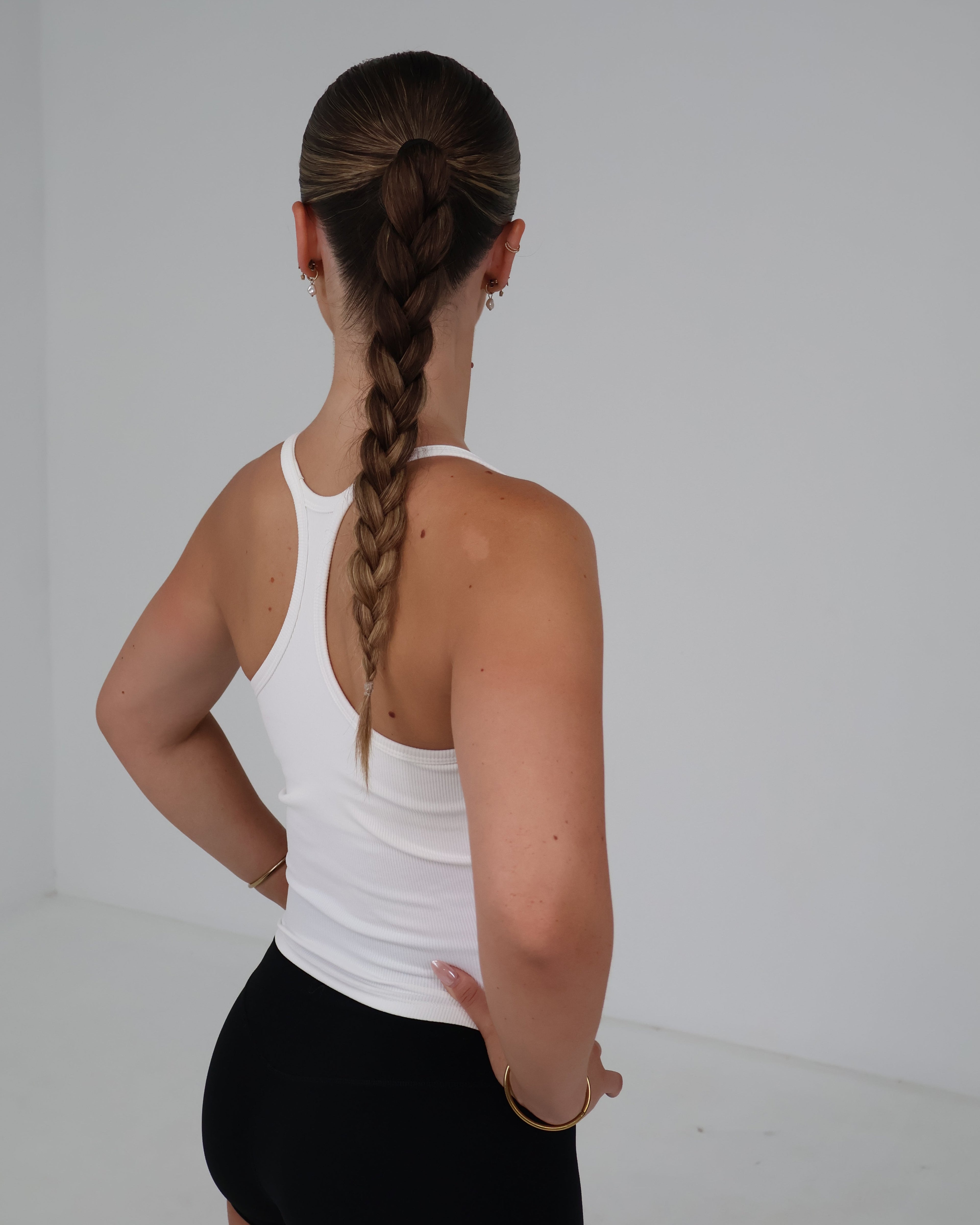 Ribbed Tank | White