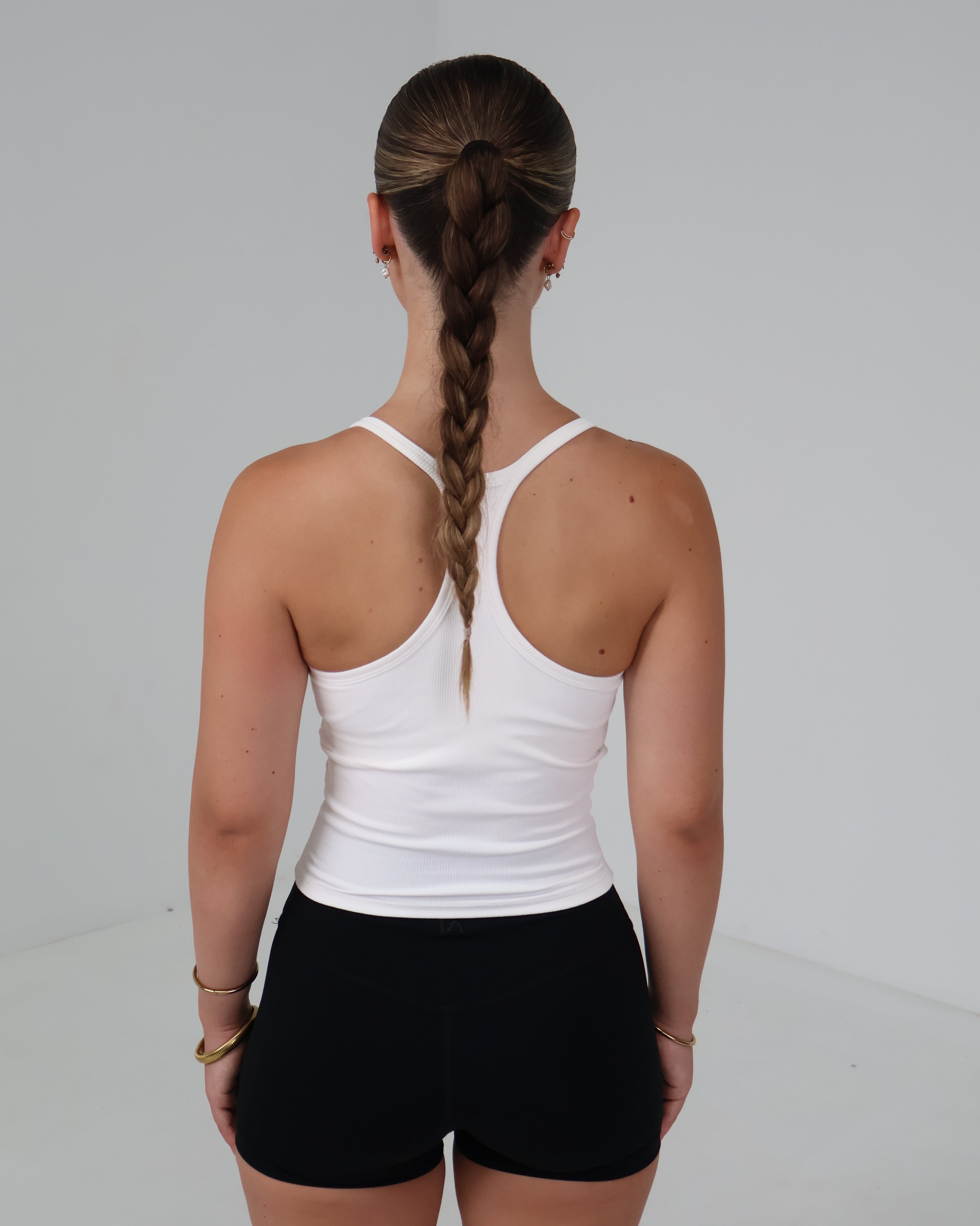 Ribbed Tank | White