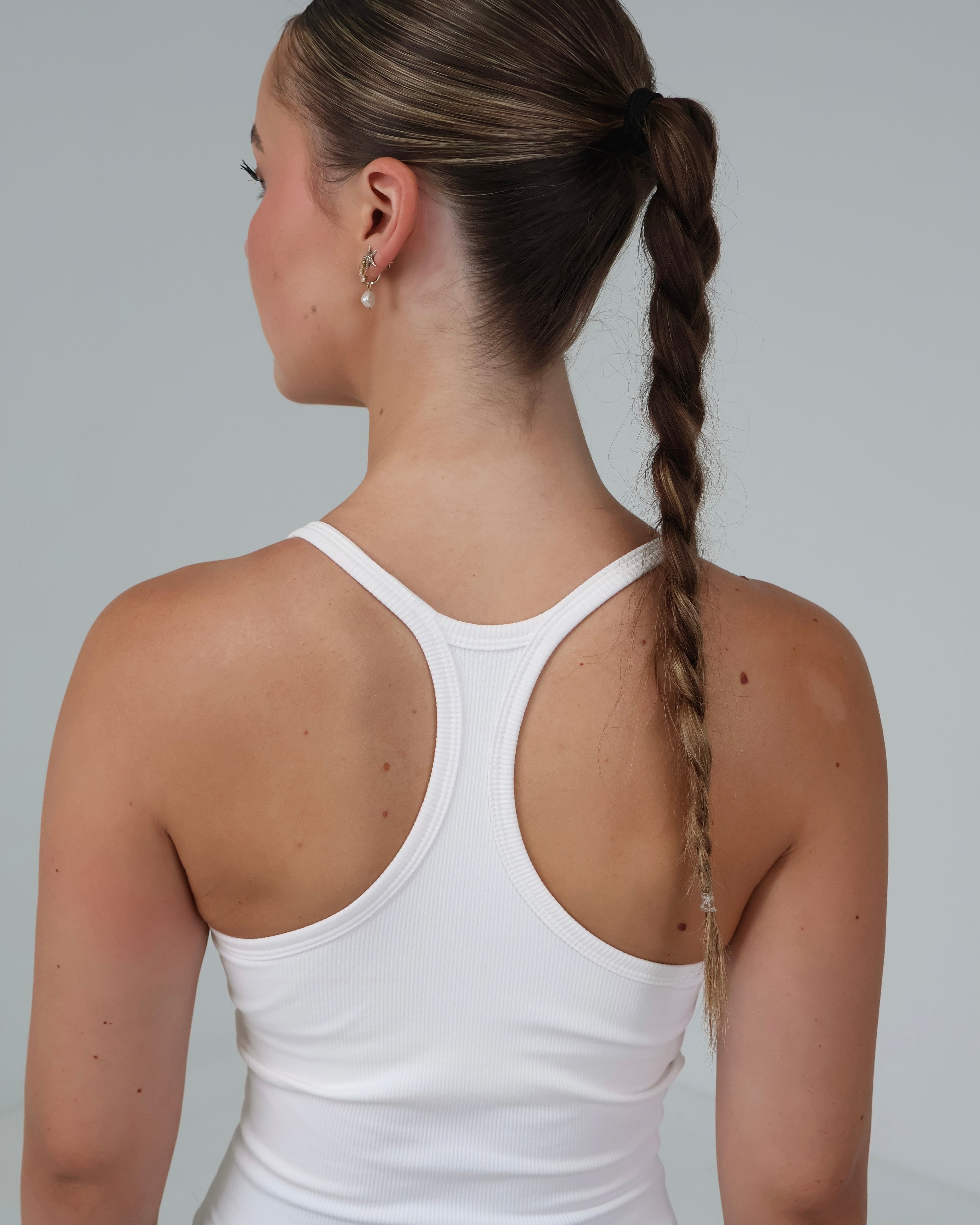 Ribbed Tank | White
