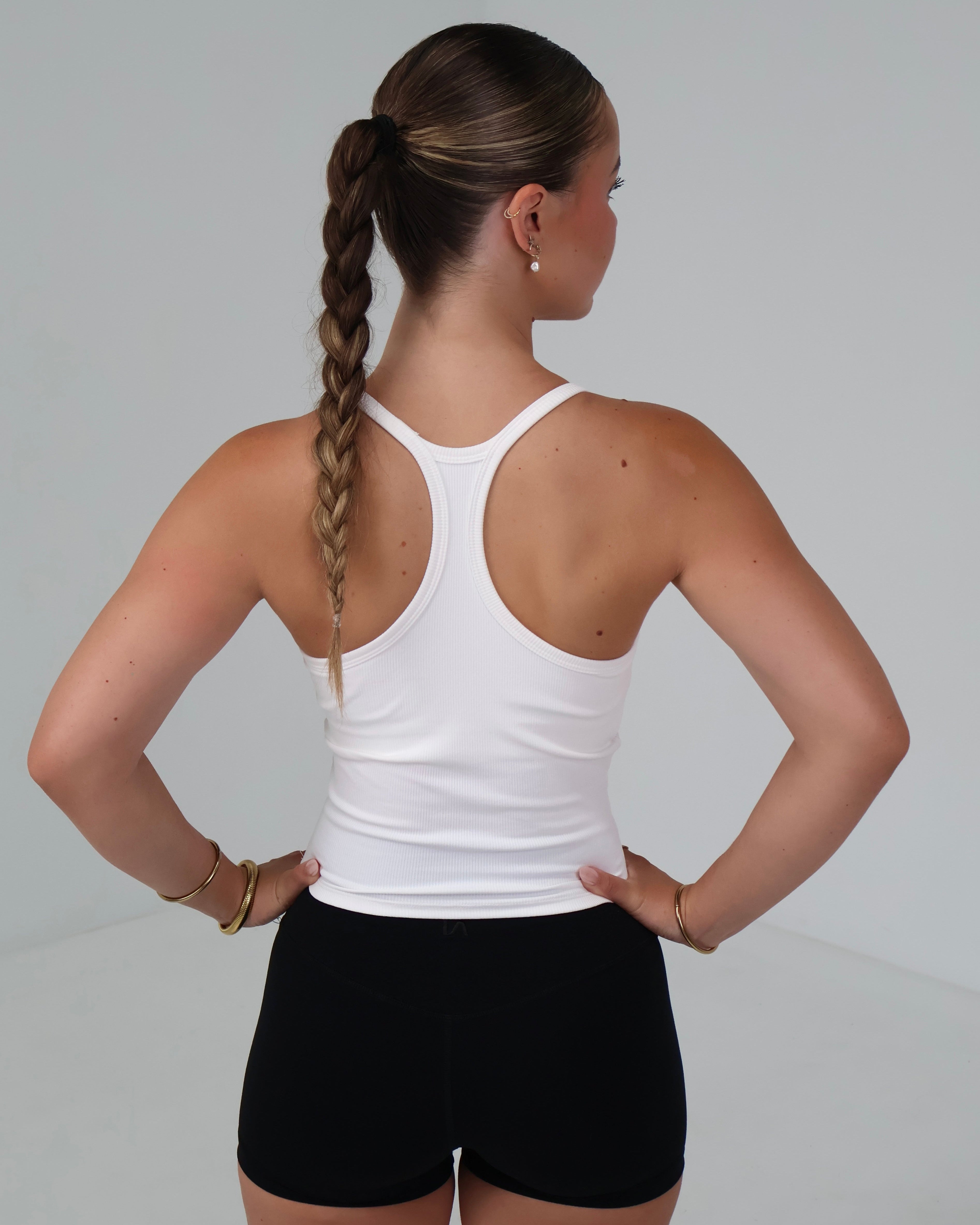 Ribbed Tank | White
