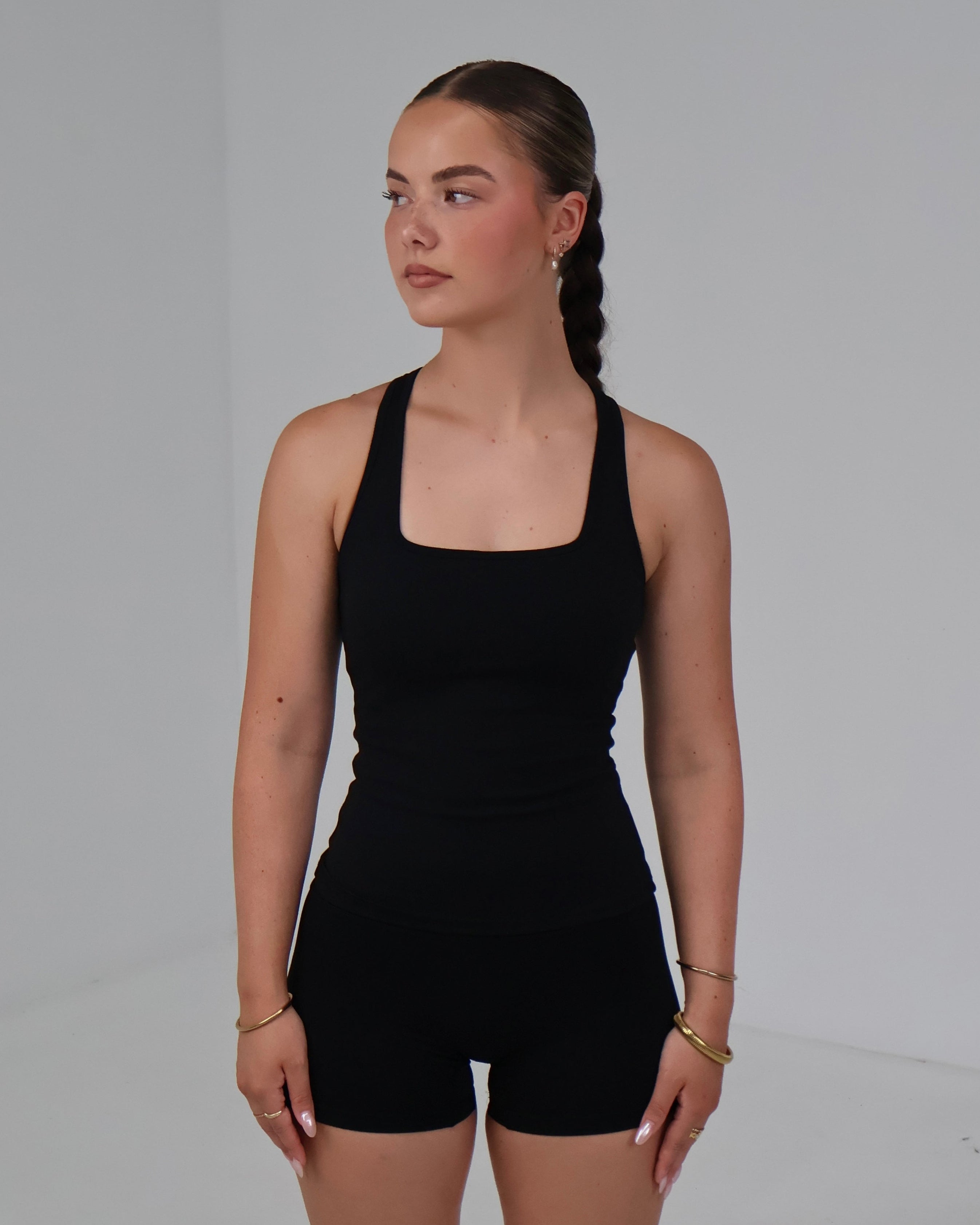 Active Racer Singlet | Black