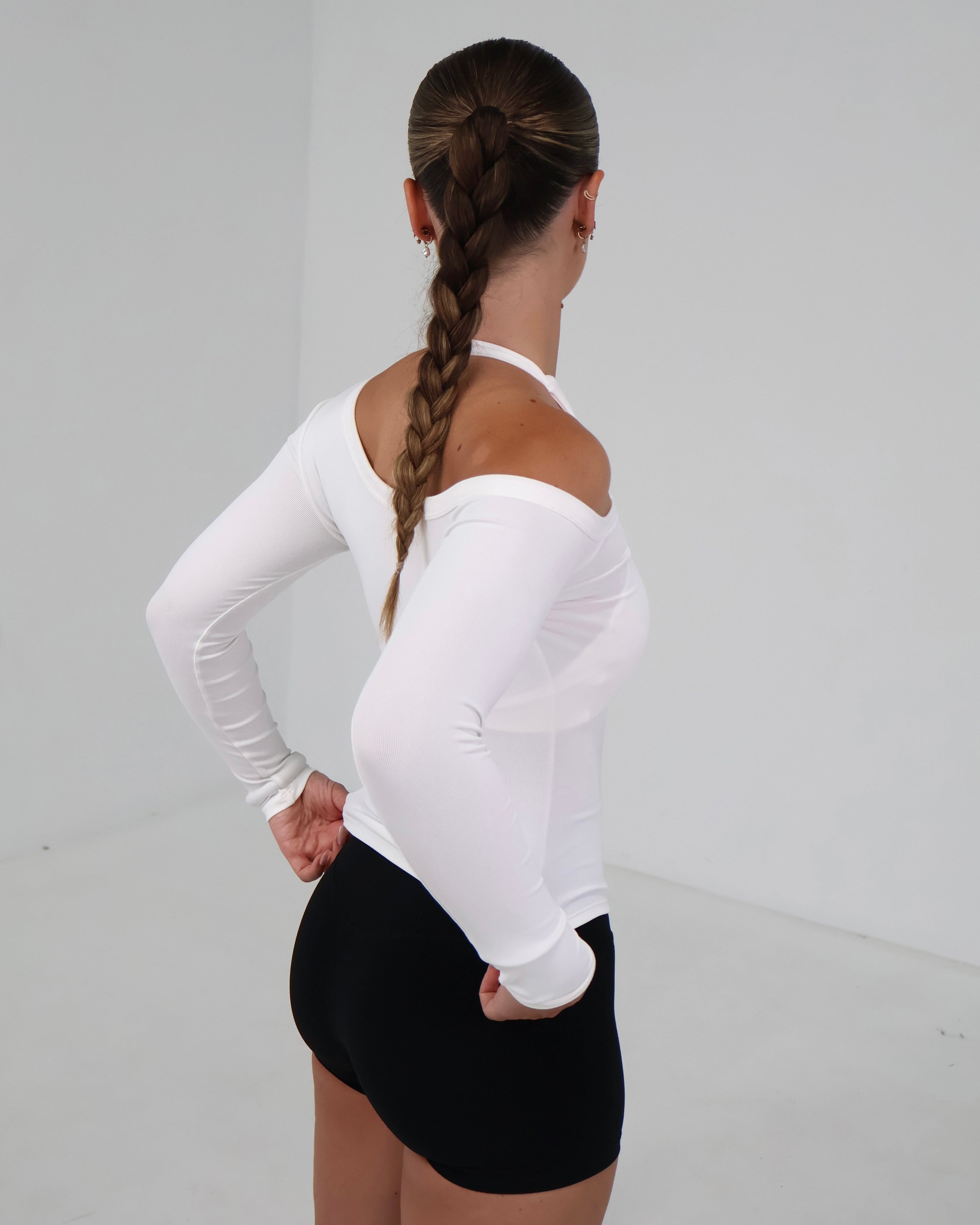 Boat Neck Long Sleeve | White