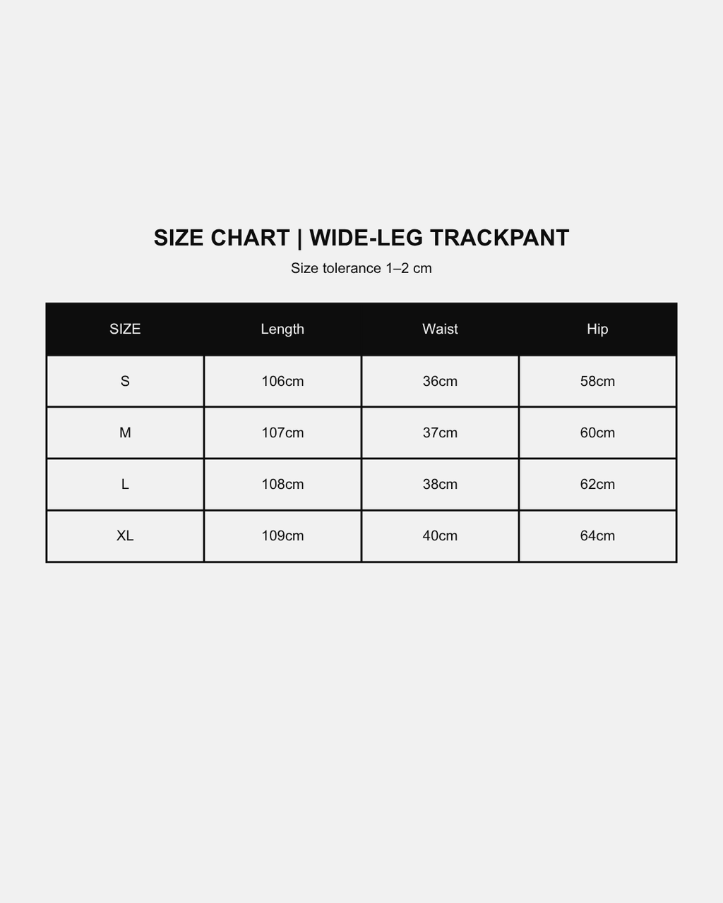 Wide Leg Trackpants | Black