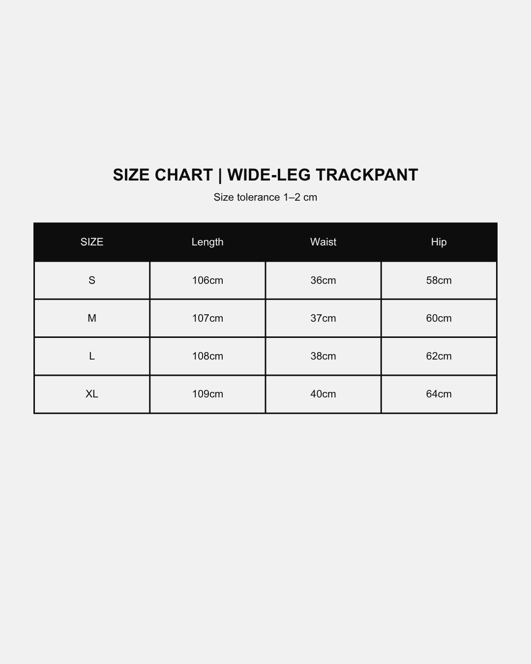 Wide Leg Trackpants | Black