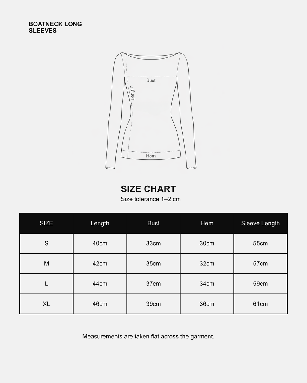 Boat Neck Long Sleeve | Black