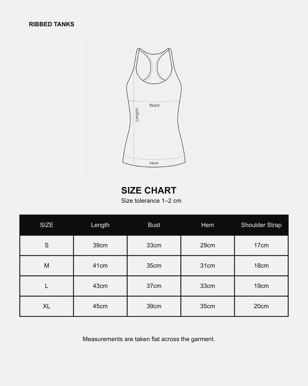 Ribbed Tank | Black
